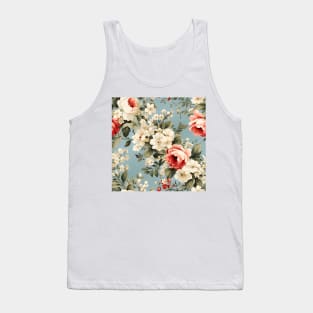 Shabby Chic Flowers Pattern 18 Tank Top